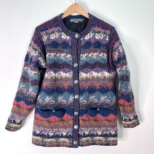 Vintage 90’s Icelandic Designs Multi-Color Wool Sweater
